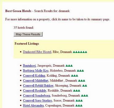 Environmentally Friendly Hotels: Featured Hotels Search Result